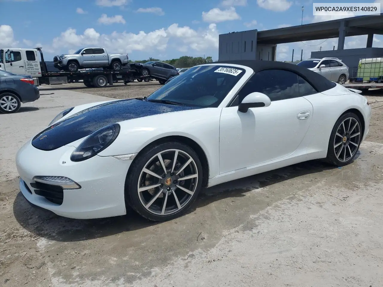 2014 Porsche 911 Carrera VIN: WP0CA2A9XES140829 Lot: 55760625
