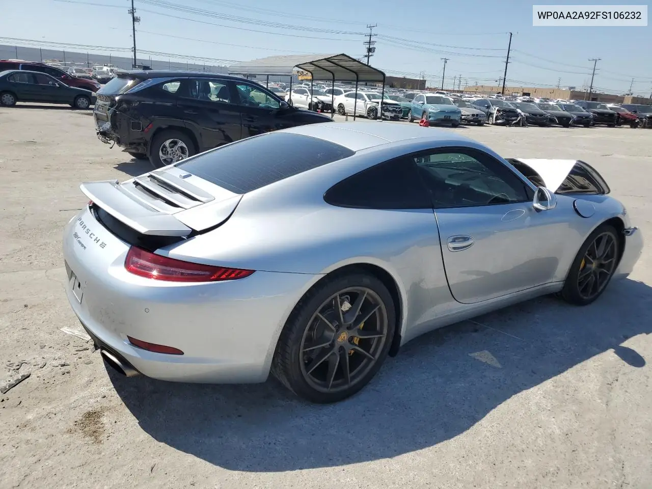 2015 Porsche 911 Carrera VIN: WP0AA2A92FS106232 Lot: 50214305