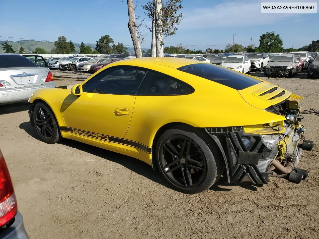 2015 Porsche 911 Carrera VIN: WP0AA2A99FS106860 Lot: 53307485