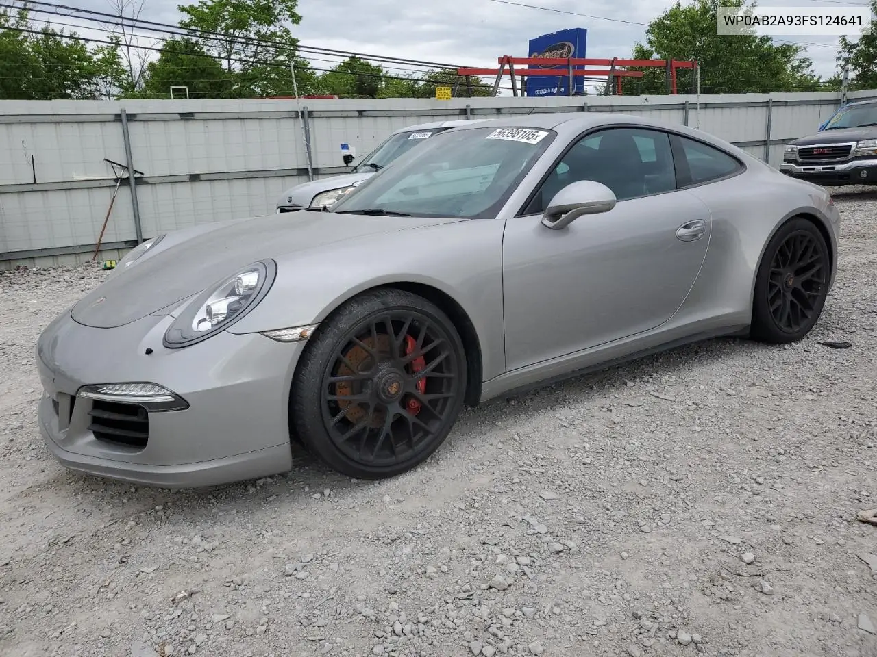 2015 Porsche 911 Carrera S VIN: WP0AB2A93FS124641 Lot: 56398105