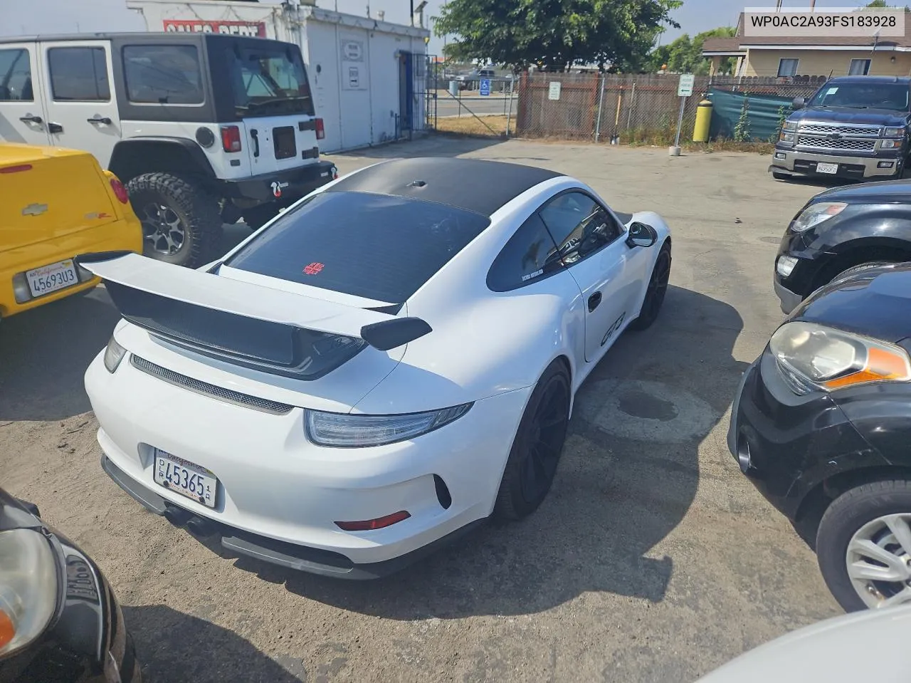 2015 Porsche 911 Gt3 VIN: WP0AC2A93FS183928 Lot: 76354964