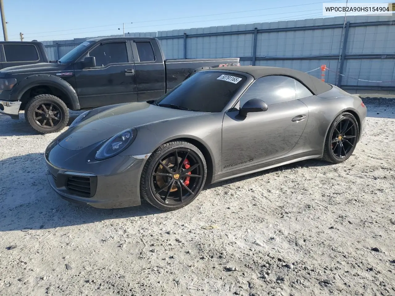 2017 Porsche 911 Carrera S VIN: WP0CB2A90HS154904 Lot: 50791165