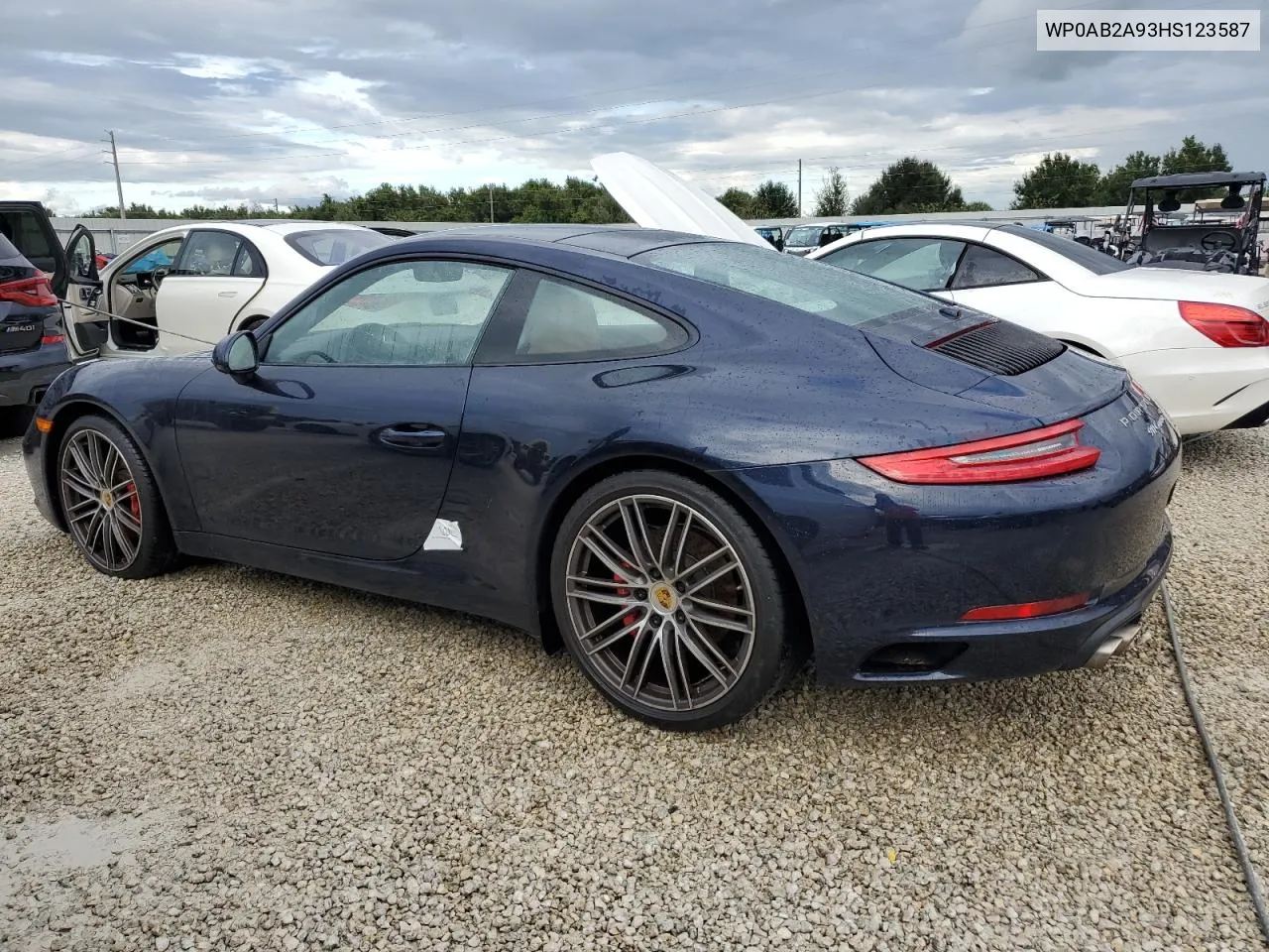2017 Porsche 911 Carrera S VIN: WP0AB2A93HS123587 Lot: 74075574