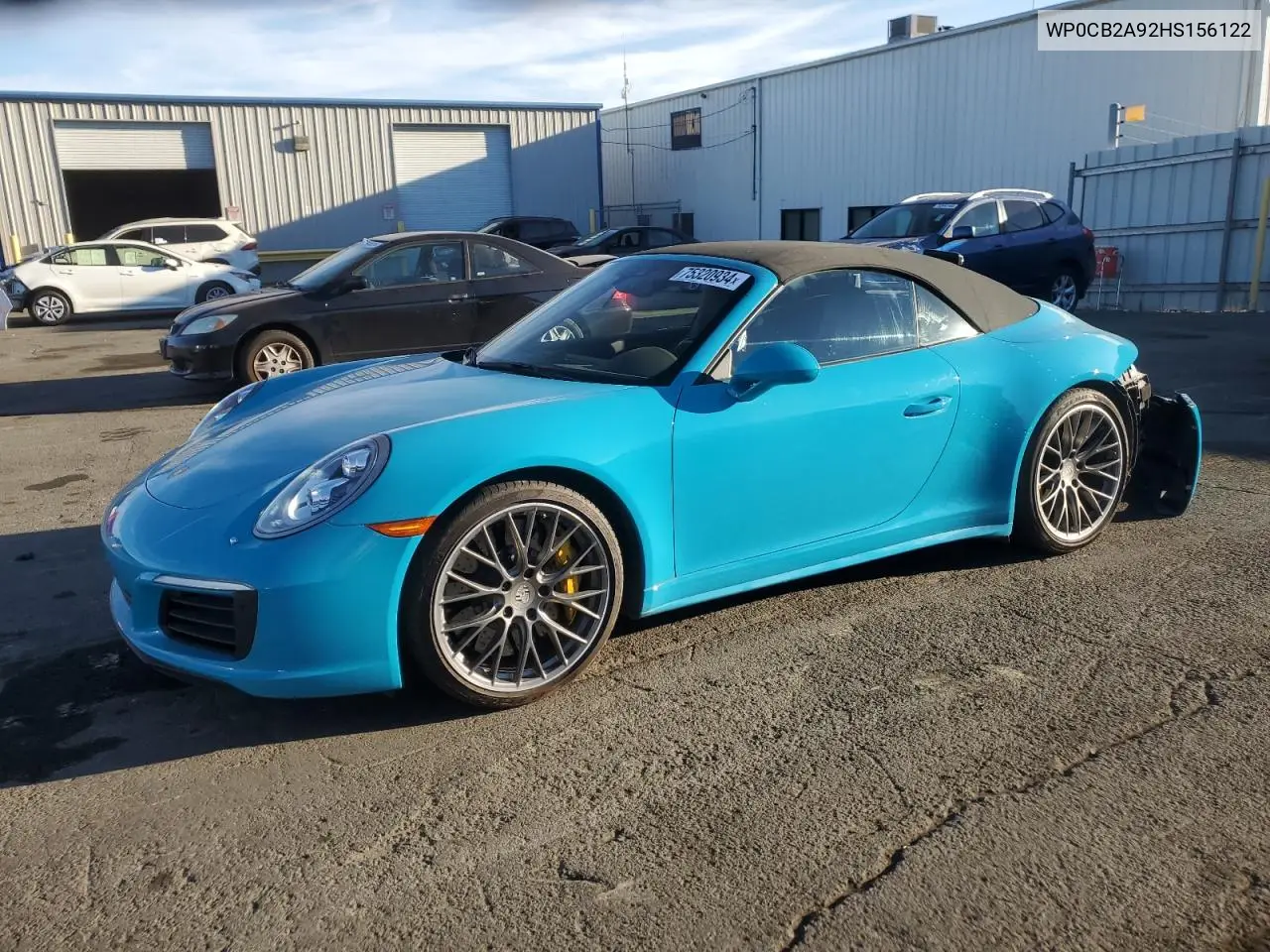 2017 Porsche 911 Carrera S VIN: WP0CB2A92HS156122 Lot: 75320934