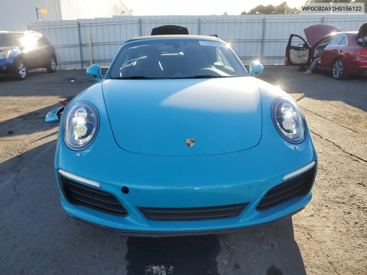 2017 Porsche 911 Carrera S VIN: WP0CB2A92HS156122 Lot: 75320934