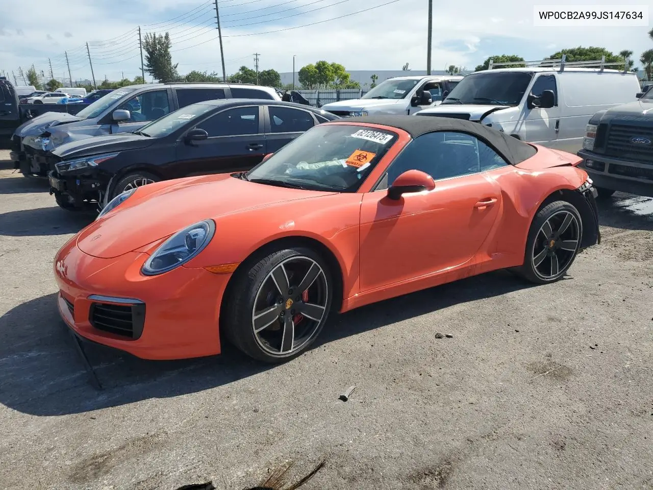 2018 Porsche 911 Carrera S VIN: WP0CB2A99JS147634 Lot: 62126475