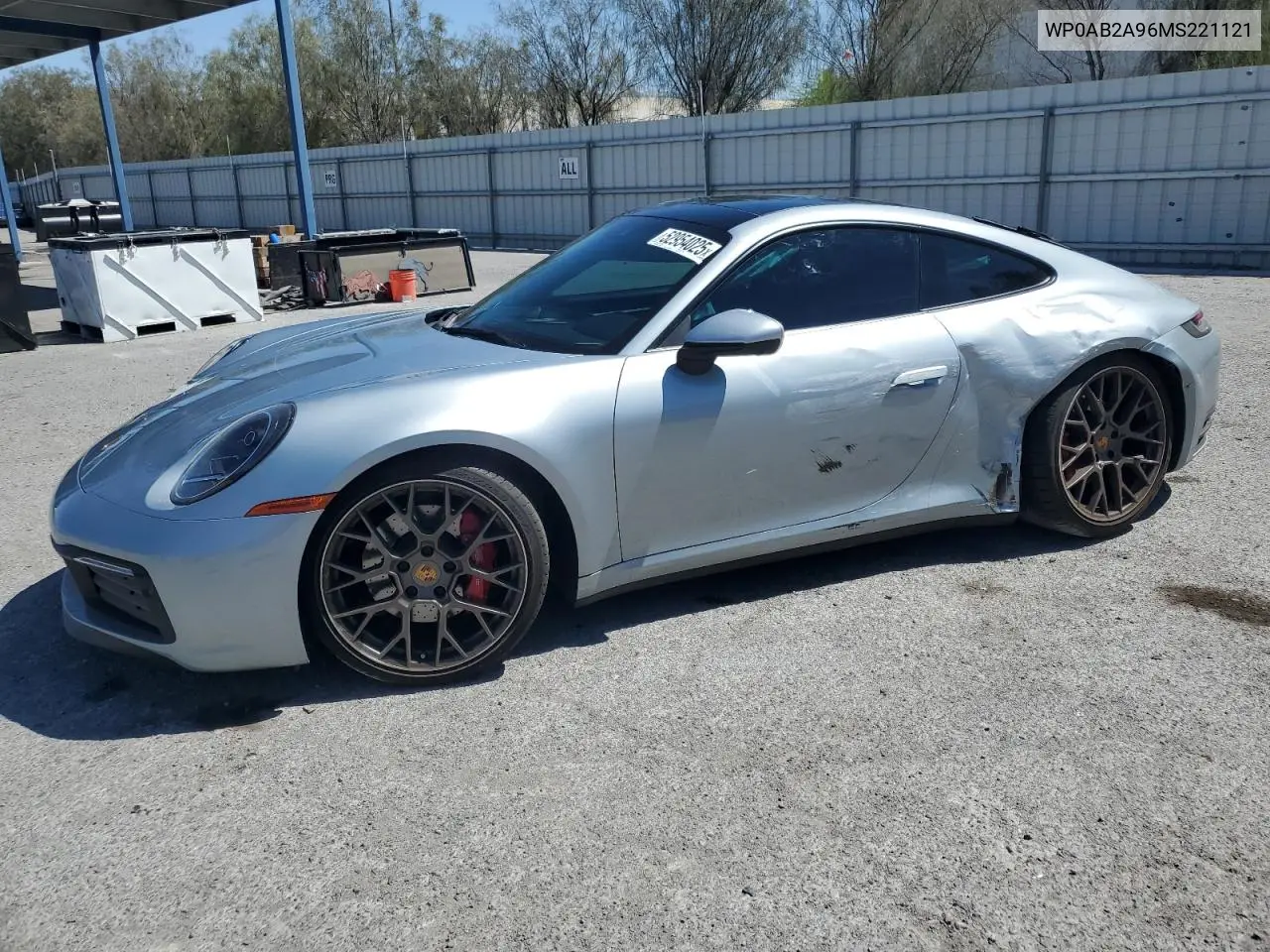 2021 Porsche 911 Carrera S VIN: WP0AB2A96MS221121 Lot: 52954025
