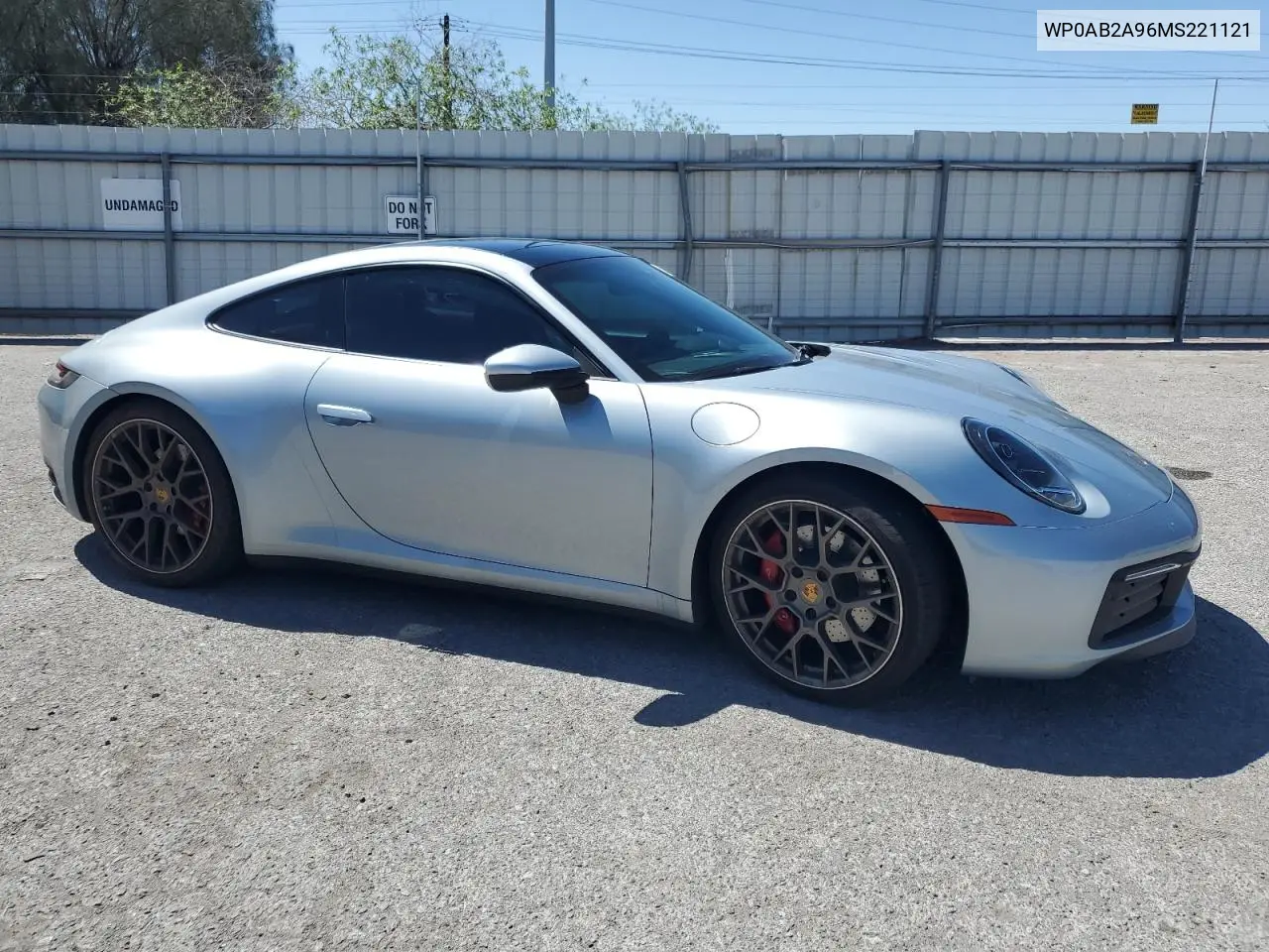 2021 Porsche 911 Carrera S VIN: WP0AB2A96MS221121 Lot: 52954025