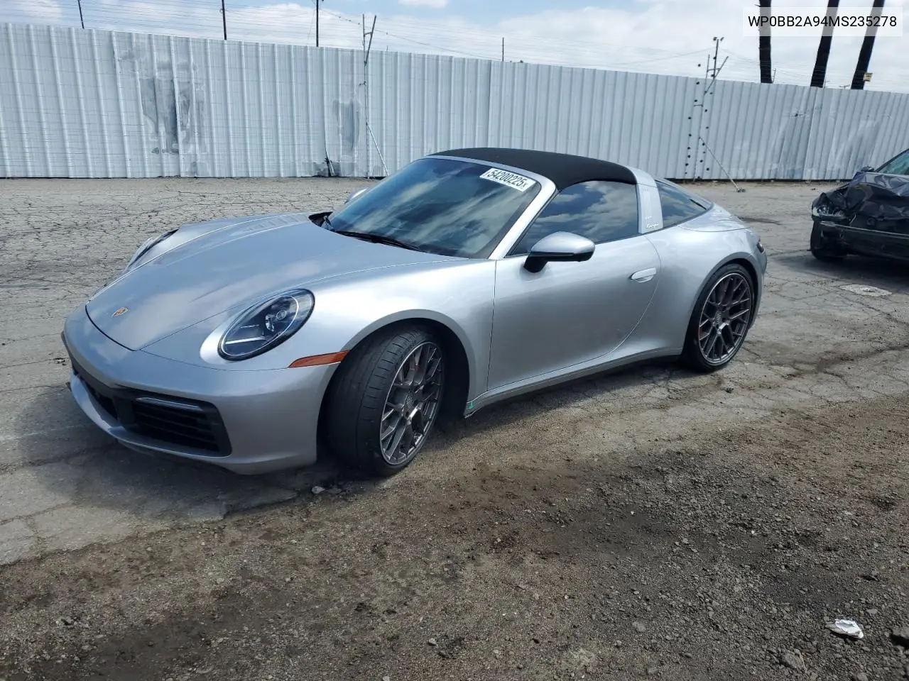 2021 Porsche 911 Targa 4S VIN: WP0BB2A94MS235278 Lot: 54200225