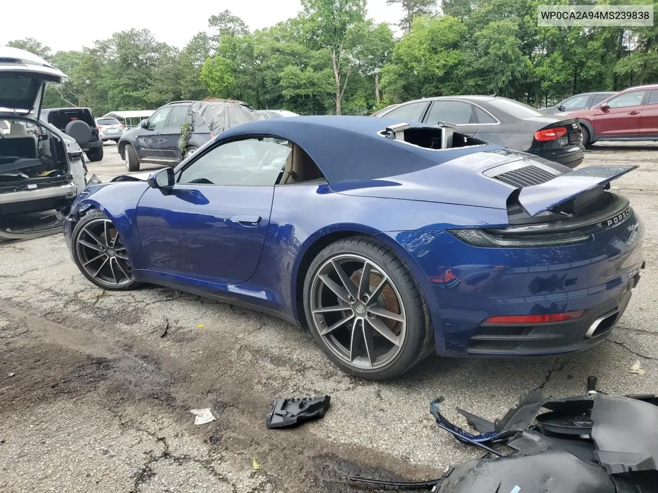 2021 Porsche 911 Carrera VIN: WP0CA2A94MS239838 Lot: 58815865