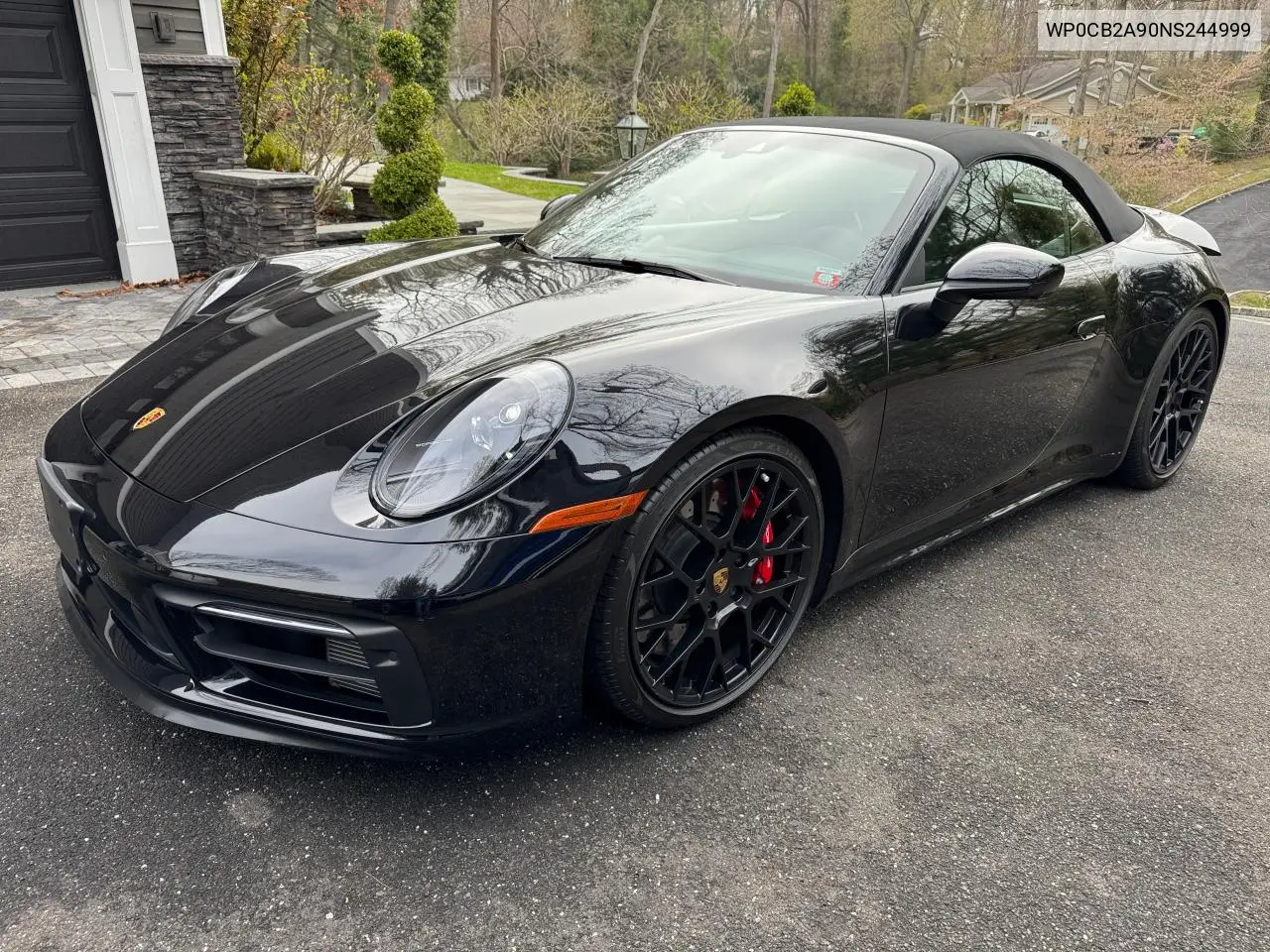 2022 Porsche 911 Carrer VIN: WP0CB2A90NS244999 Lot: 56801295