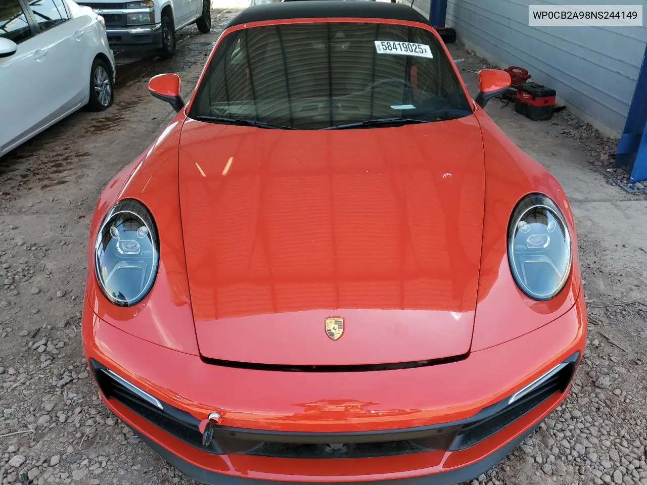 2022 Porsche 911 Carrera S VIN: WP0CB2A98NS244149 Lot: 58419025