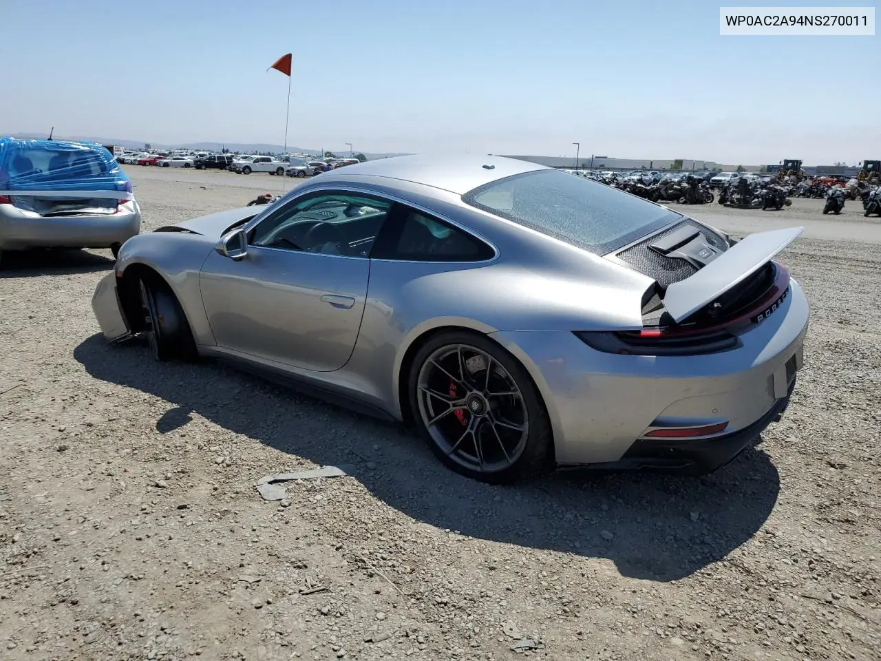 2022 Porsche 911 Gt3 VIN: WP0AC2A94NS270011 Lot: 59743415