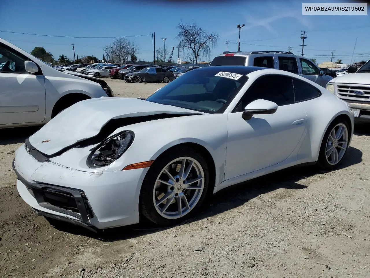 2024 Porsche 911 Carrera S VIN: WP0AB2A99RS219502 Lot: 49805545