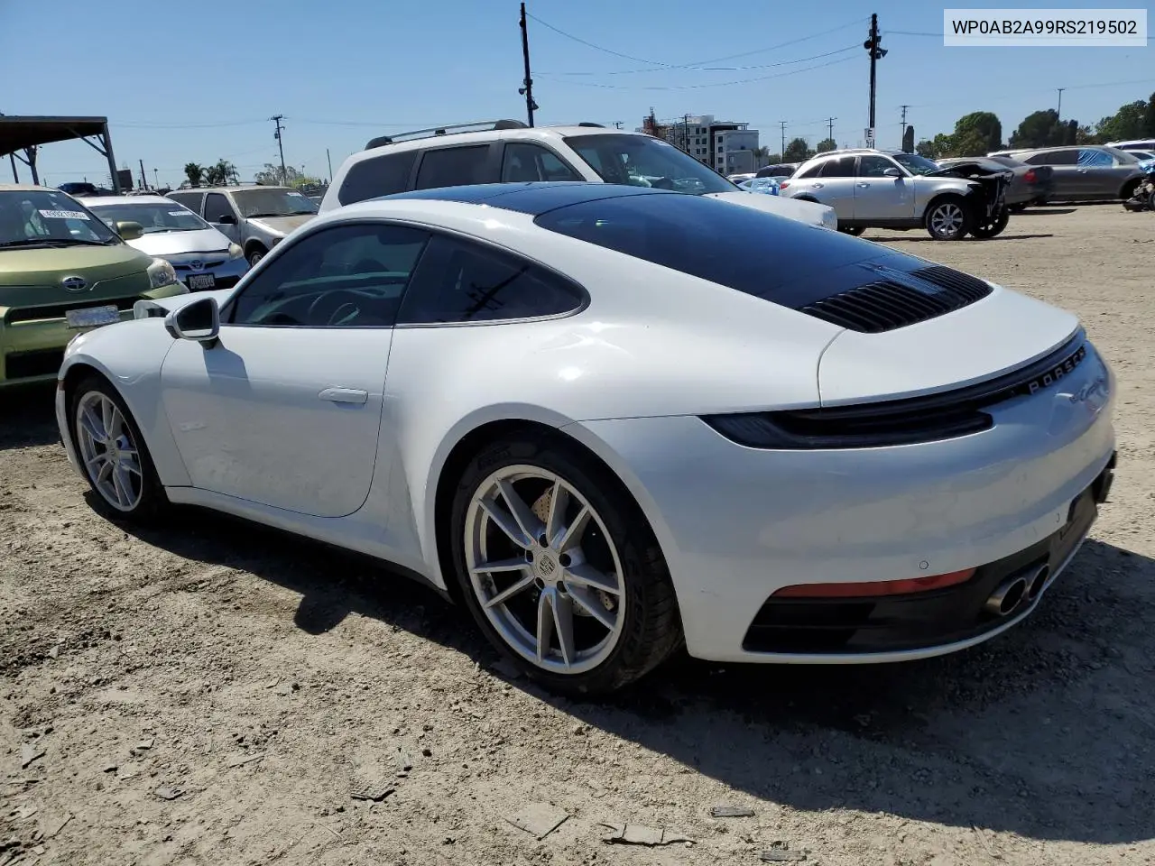 2024 Porsche 911 Carrera S VIN: WP0AB2A99RS219502 Lot: 49805545