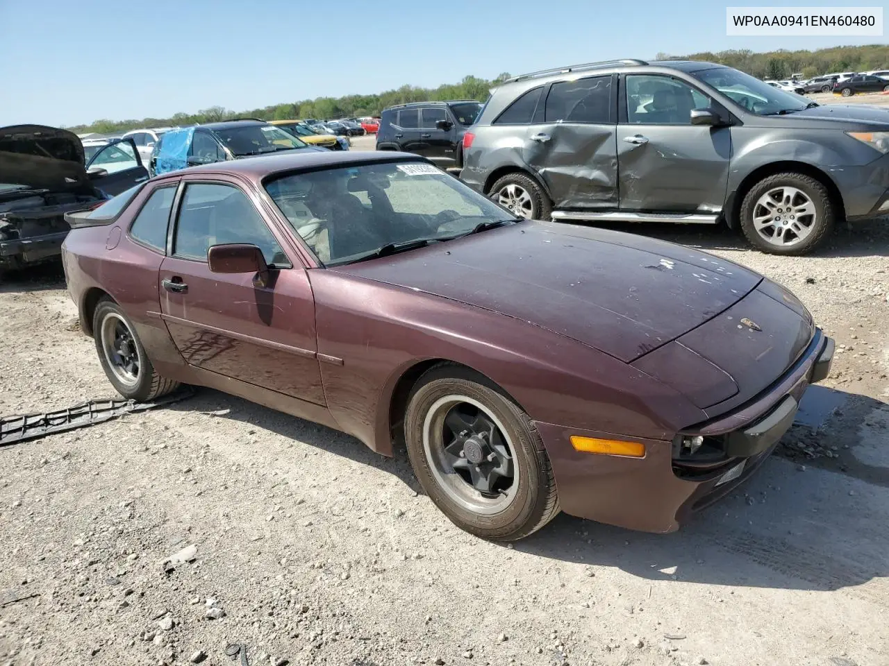 1984 Porsche 944 VIN: WP0AA0941EN460480 Lot: 54192385