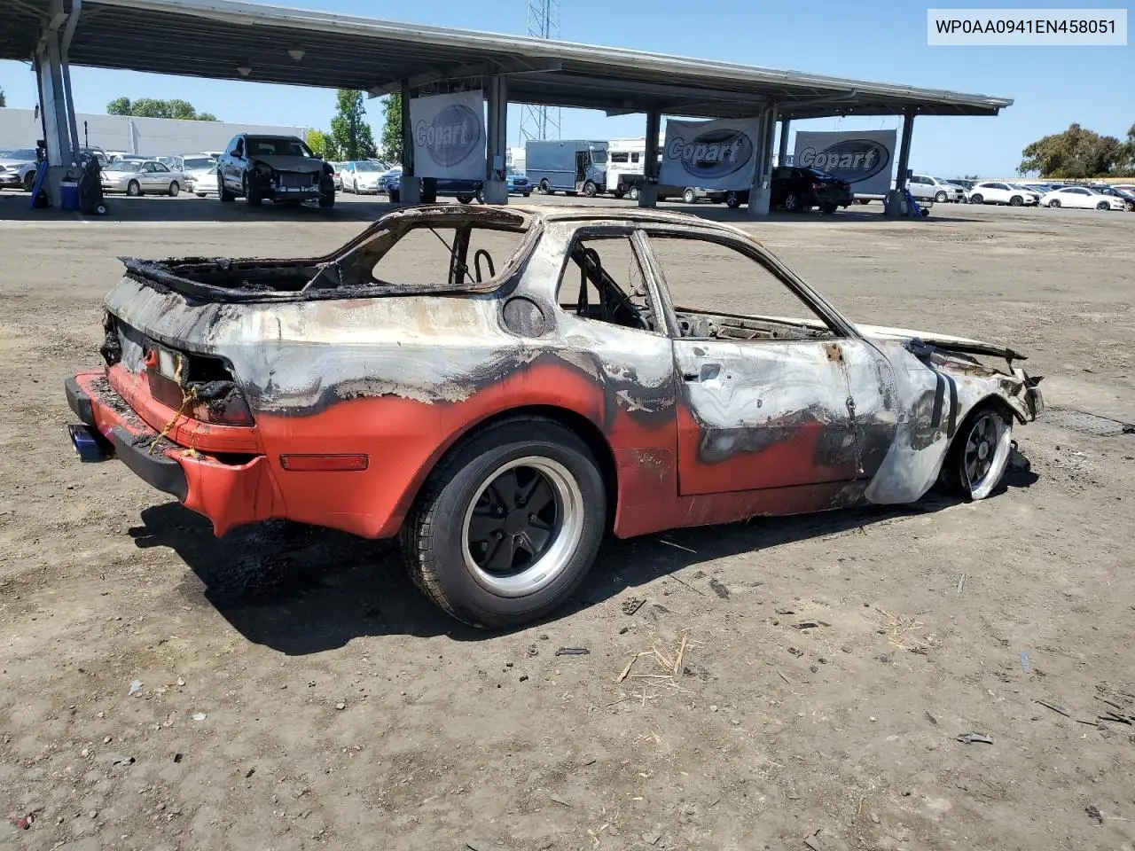 1984 Porsche 944 VIN: WP0AA0941EN458051 Lot: 57359555