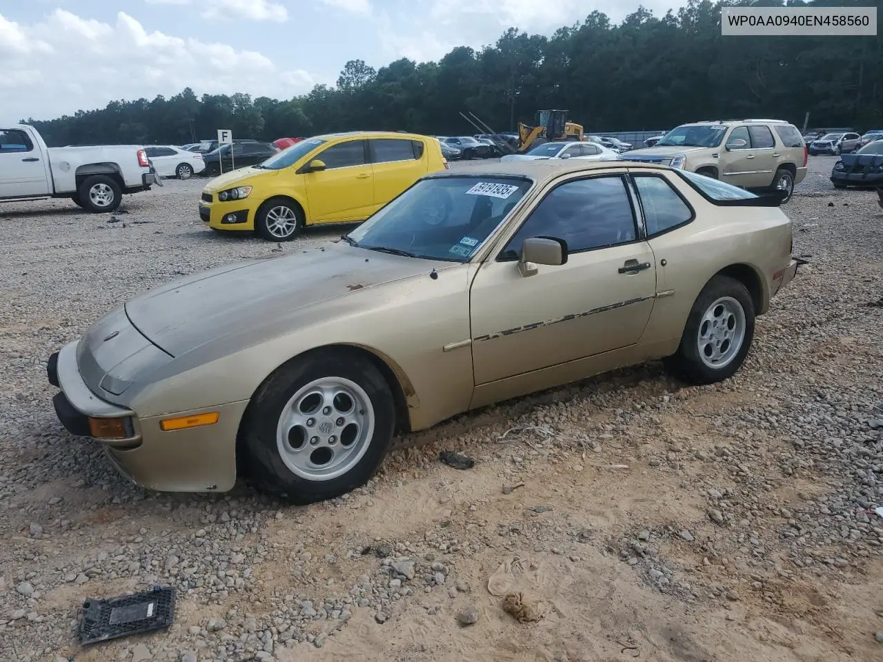 1984 Porsche 944 VIN: WP0AA0940EN458560 Lot: 59191935