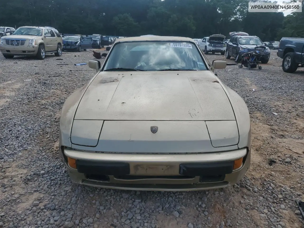 1984 Porsche 944 VIN: WP0AA0940EN458560 Lot: 59191935