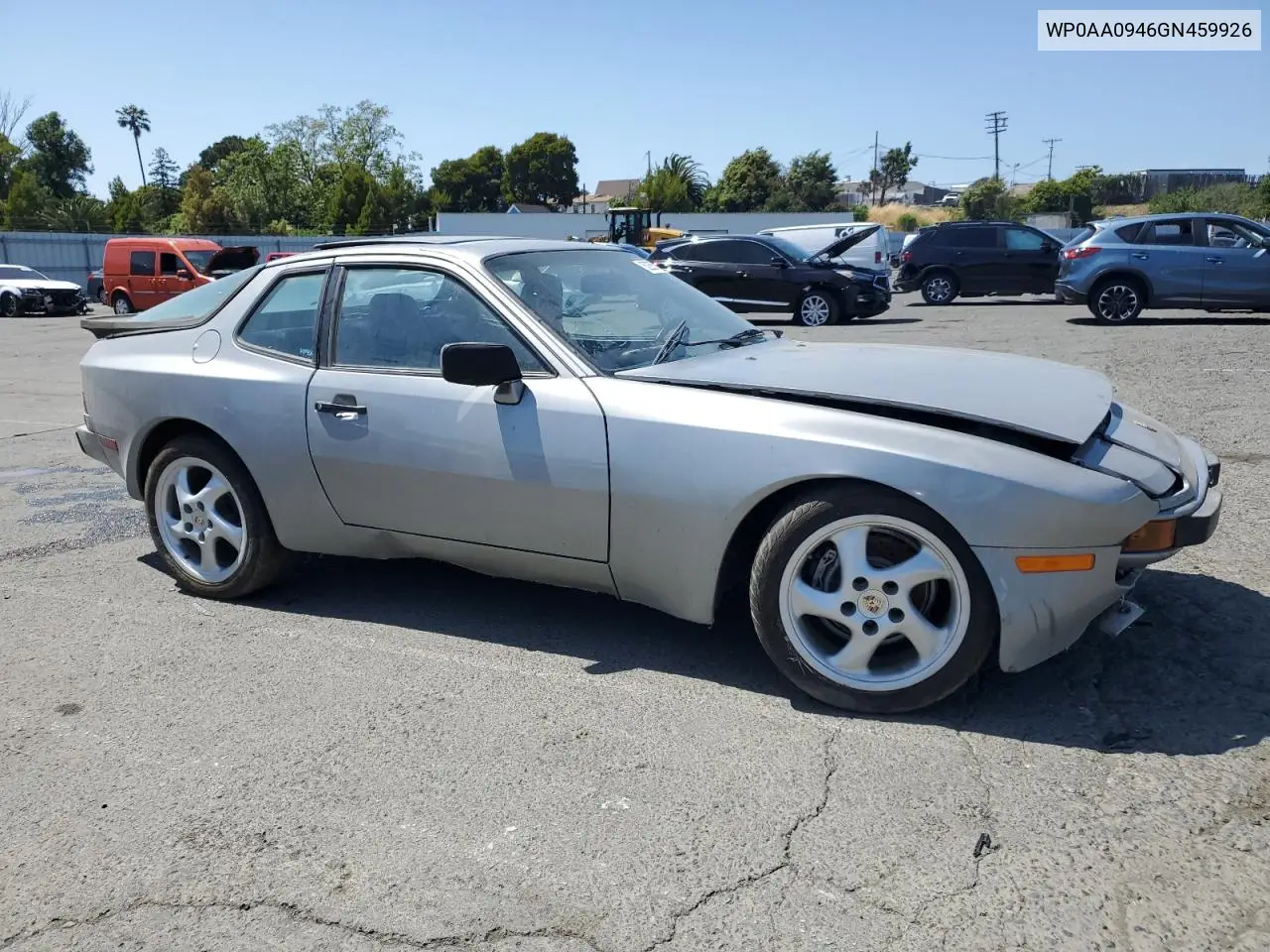 1986 Porsche 944 VIN: WP0AA0946GN459926 Lot: 52357845