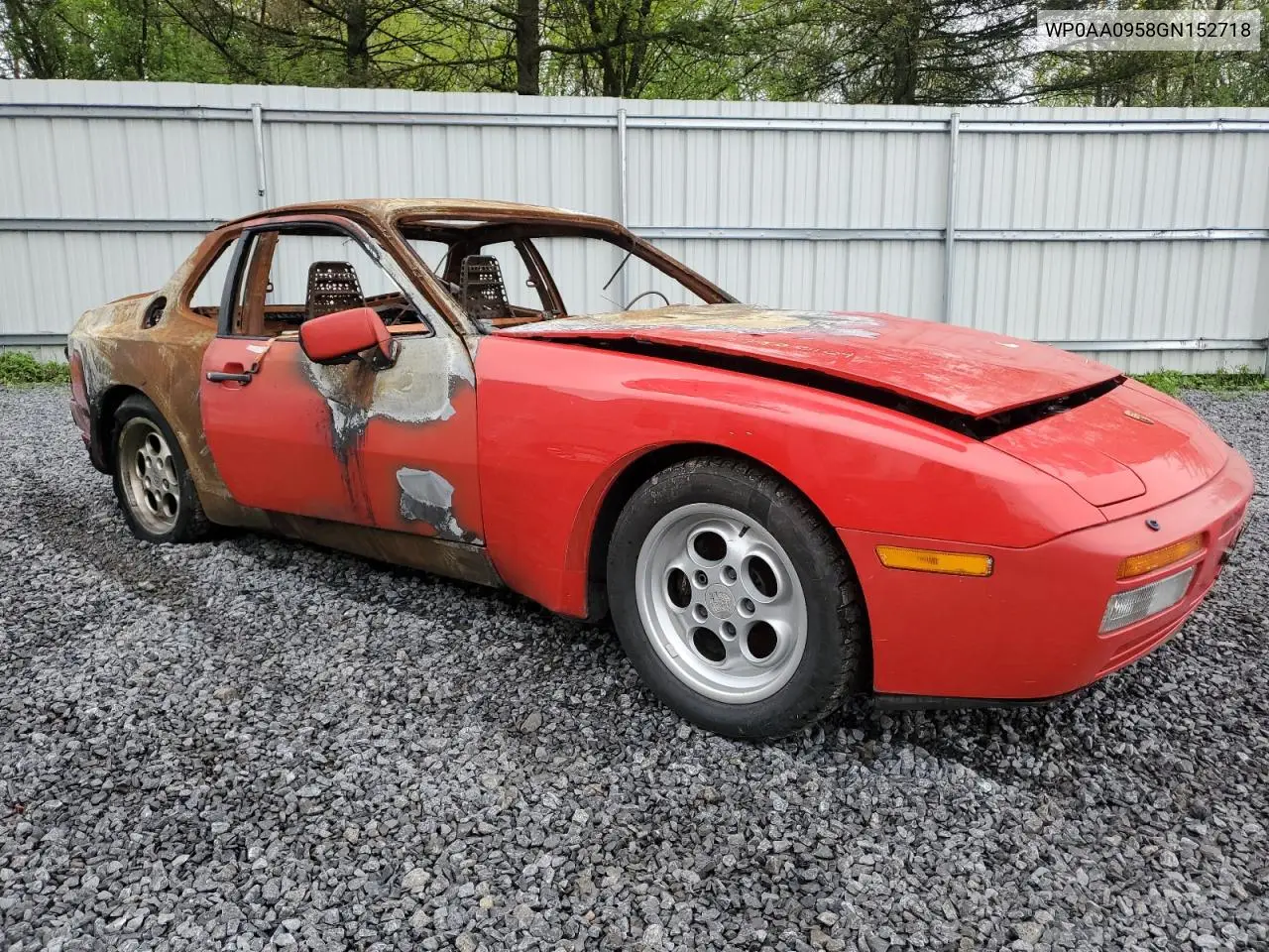 1986 Porsche 944 VIN: WP0AA0958GN152718 Lot: 55963875