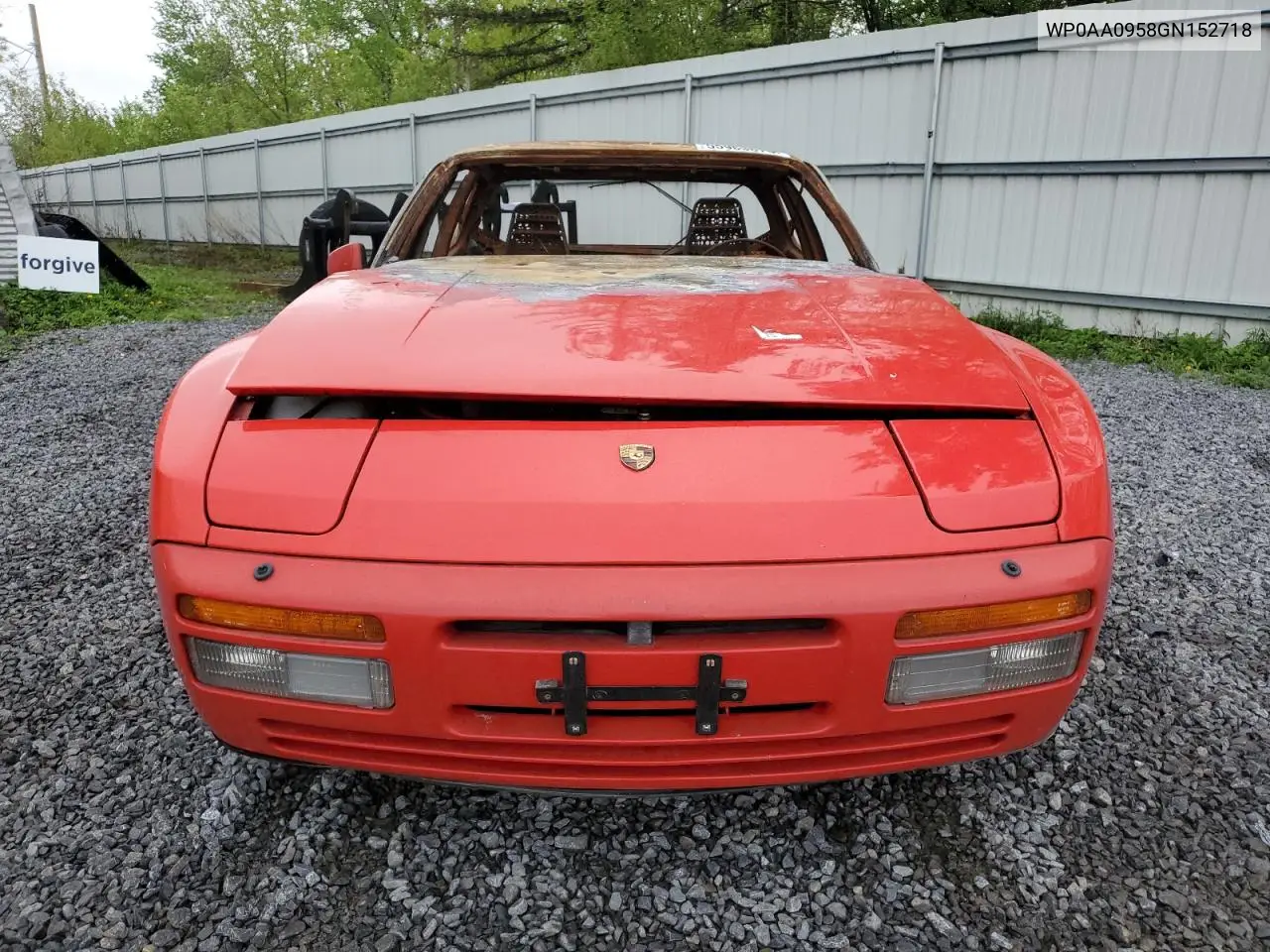 1986 Porsche 944 VIN: WP0AA0958GN152718 Lot: 55963875