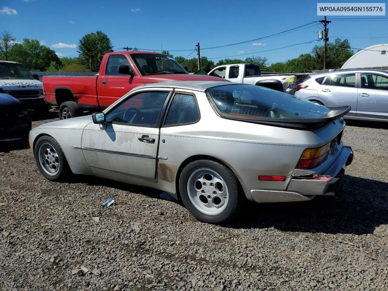 1986 Porsche 944 VIN: WP0AA0954GN155776 Lot: 56032785