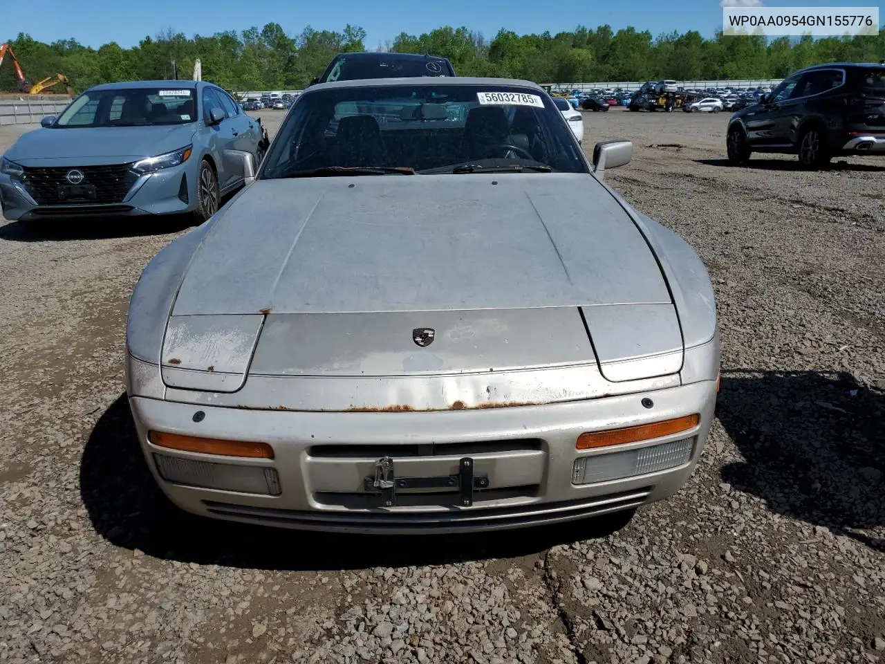 1986 Porsche 944 VIN: WP0AA0954GN155776 Lot: 56032785