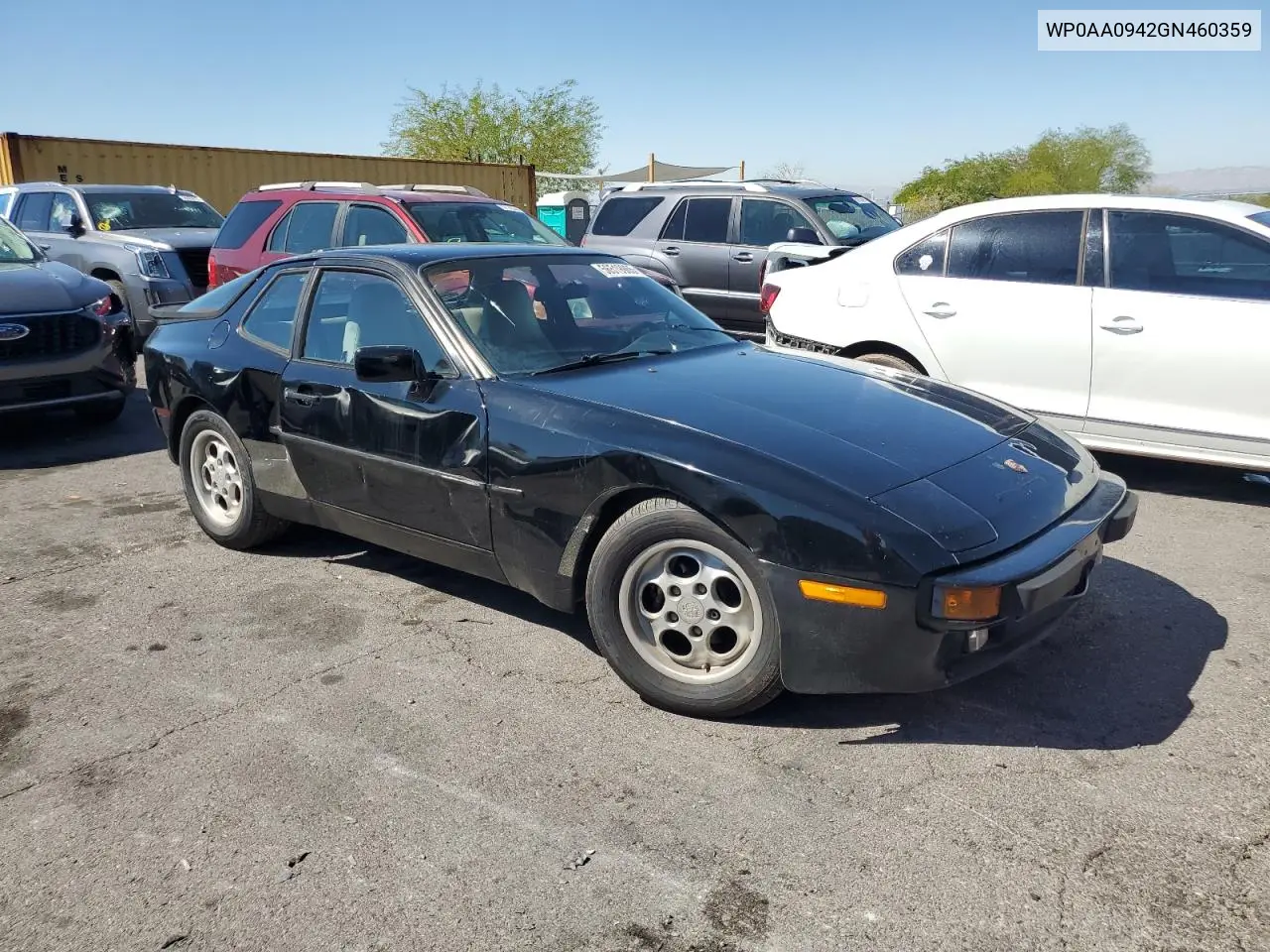 1986 Porsche 944 VIN: WP0AA0942GN460359 Lot: 56519965