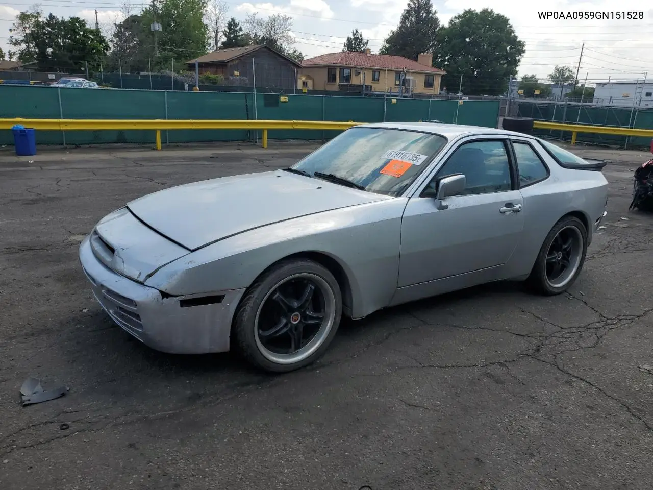 1986 Porsche 944 VIN: WP0AA0959GN151528 Lot: 61916735