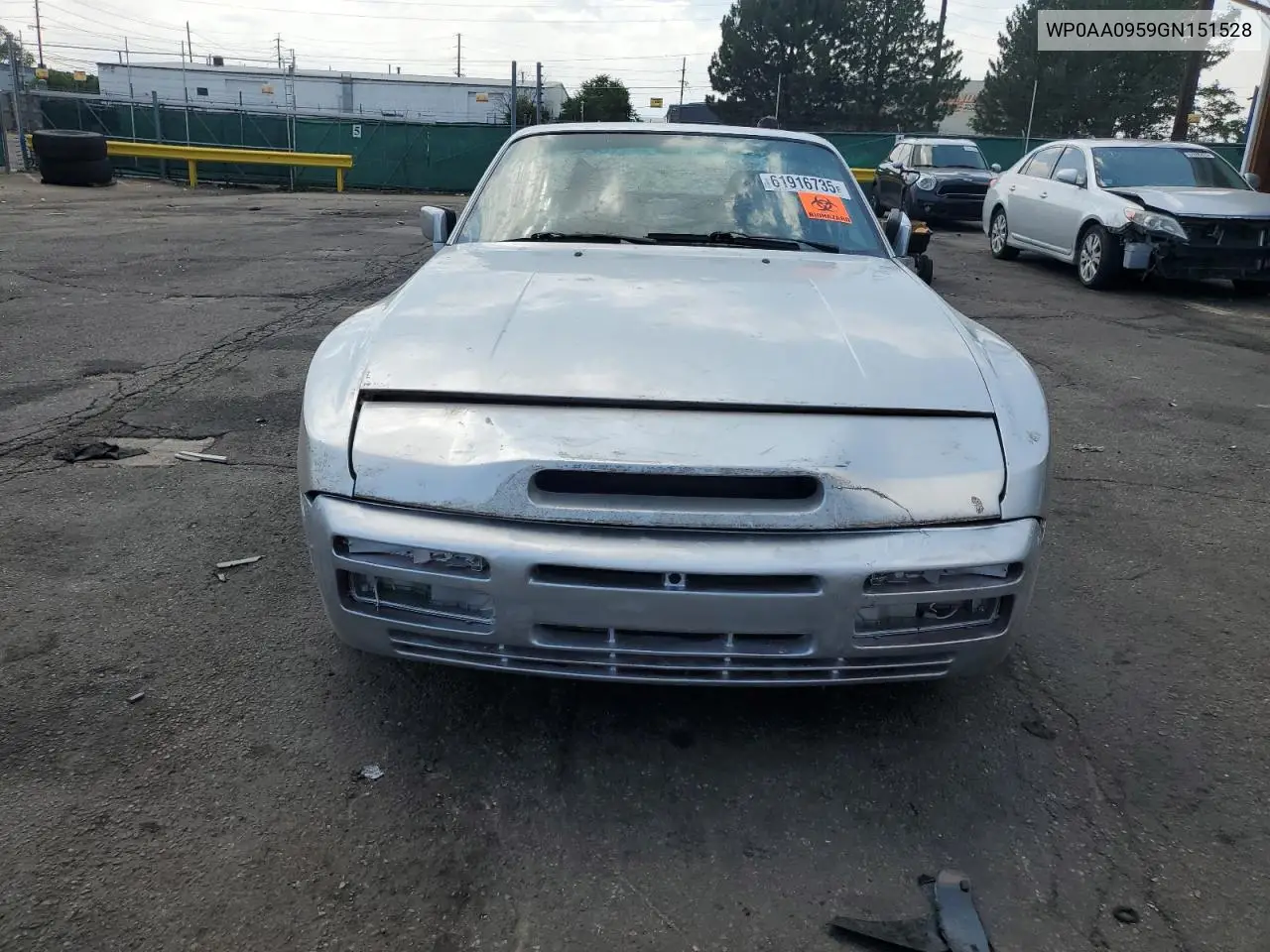 1986 Porsche 944 VIN: WP0AA0959GN151528 Lot: 61916735