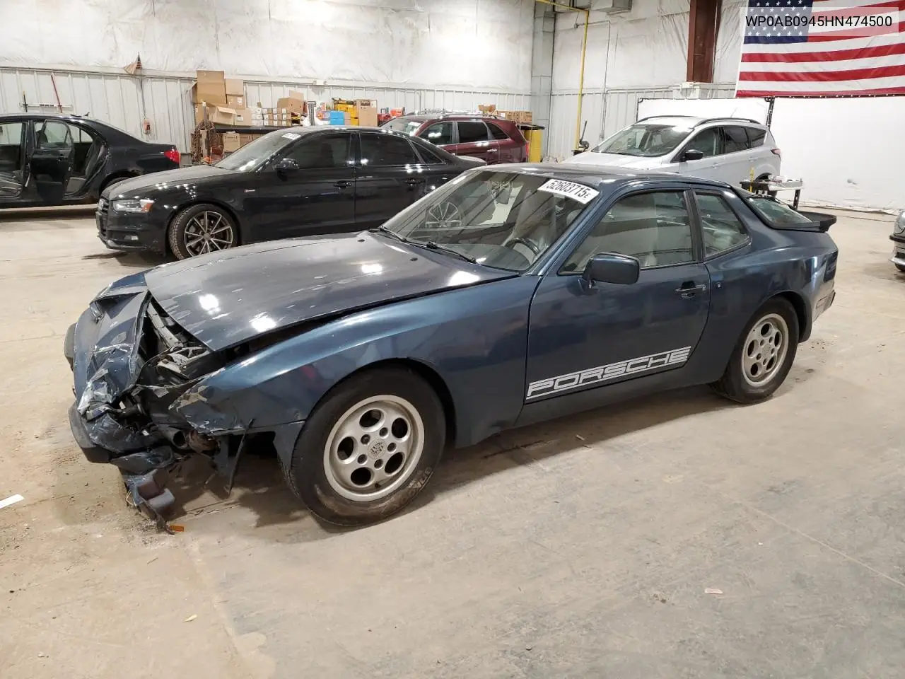 1987 Porsche 944 VIN: WP0AB0945HN474500 Lot: 52603715