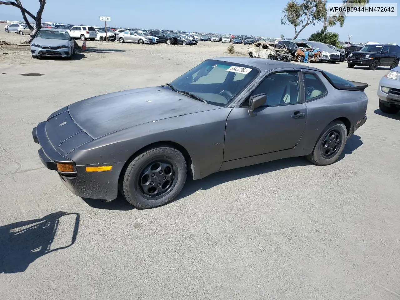 1987 Porsche 944 VIN: WP0AB0944HN472642 Lot: 55420985