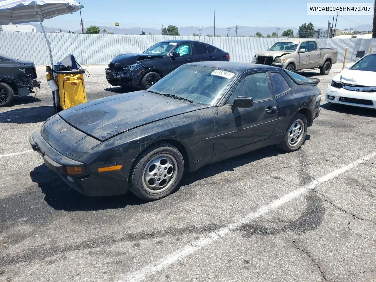 1987 Porsche 944 VIN: WP0AB0946HN472707 Lot: 63153975