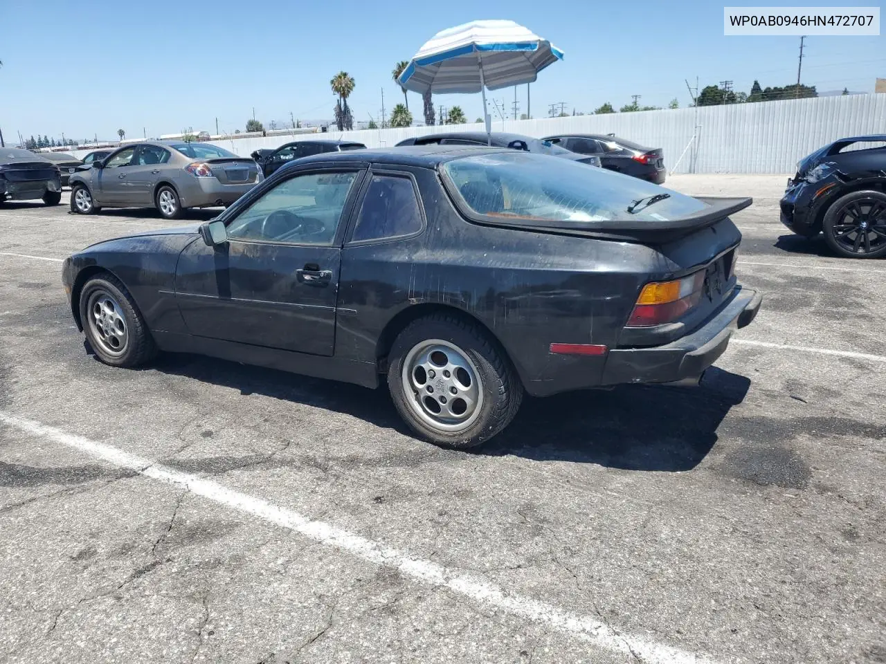 1987 Porsche 944 VIN: WP0AB0946HN472707 Lot: 63153975