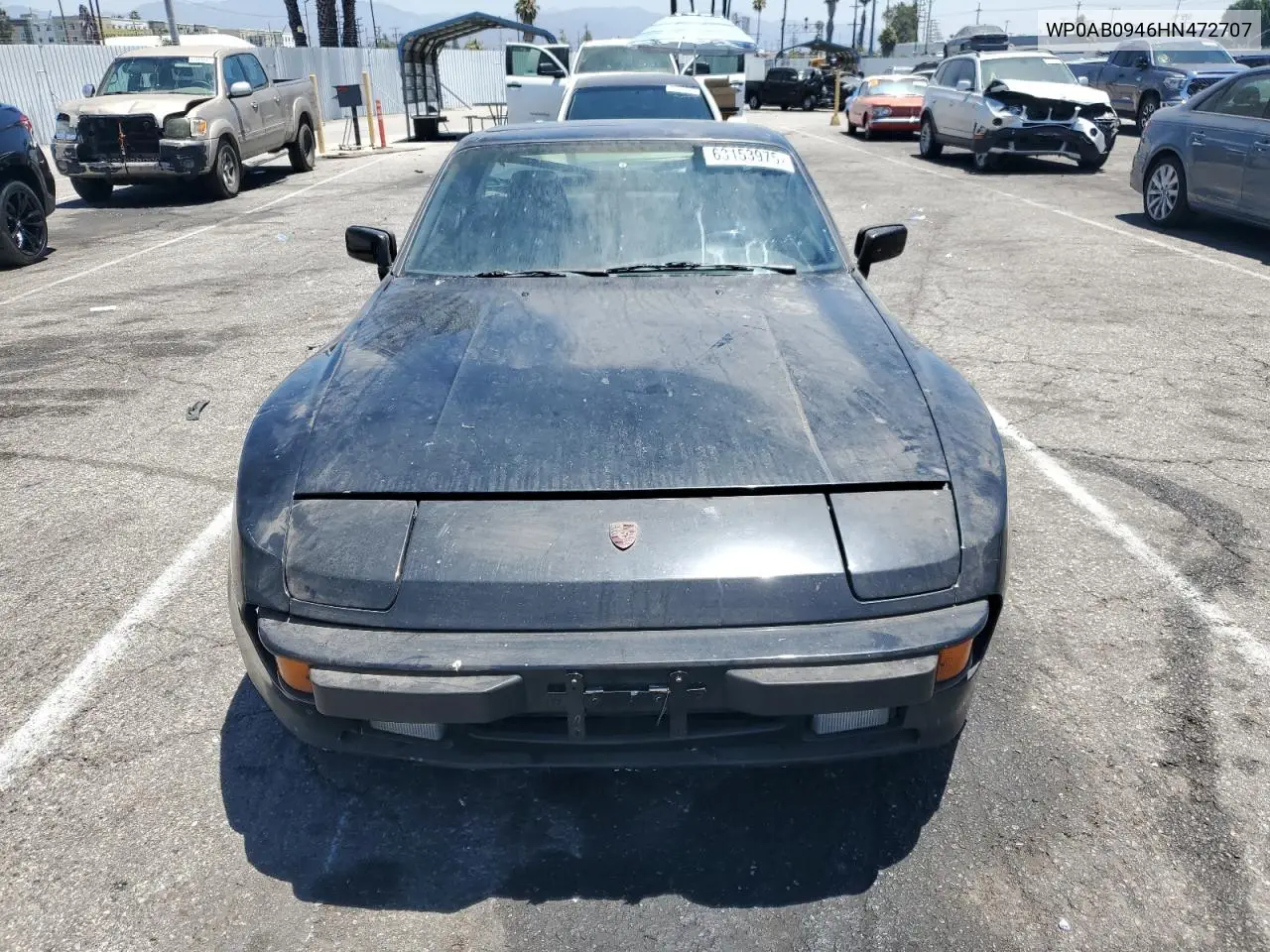 1987 Porsche 944 VIN: WP0AB0946HN472707 Lot: 63153975