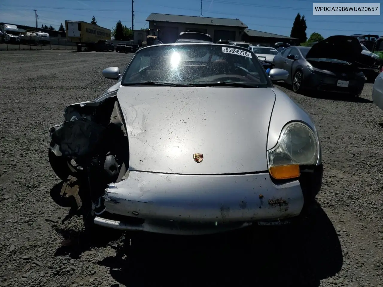 1998 Porsche Boxster VIN: WP0CA2986WU620657 Lot: 55595275