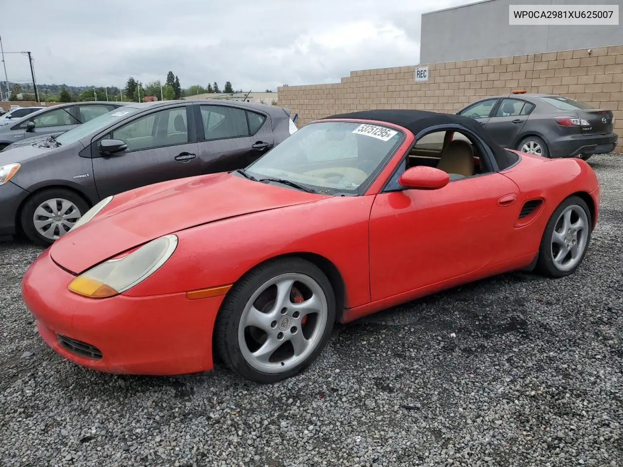 1999 Porsche Boxster VIN: WP0CA2981XU625007 Lot: 53751295