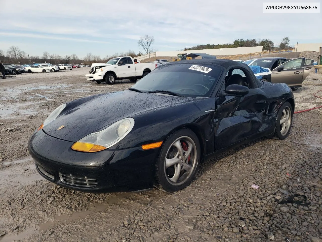 2000 Porsche Boxster S VIN: WP0CB298XYU663575 Lot: 43024005