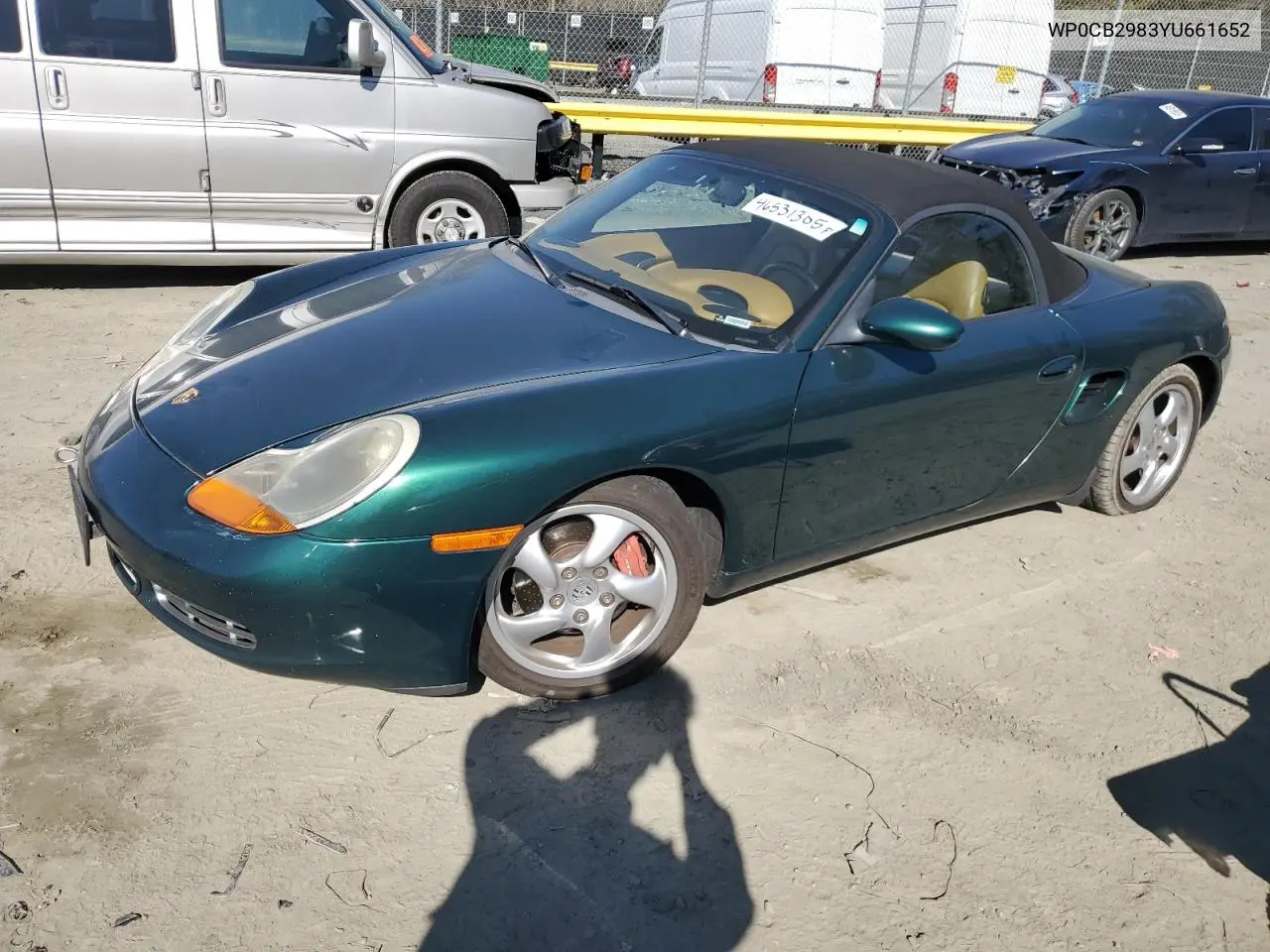 2000 Porsche Boxster S VIN: WP0CB2983YU661652 Lot: 46531305