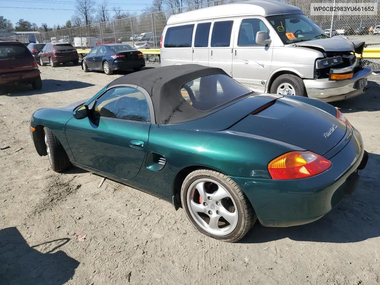 2000 Porsche Boxster S VIN: WP0CB2983YU661652 Lot: 46531305