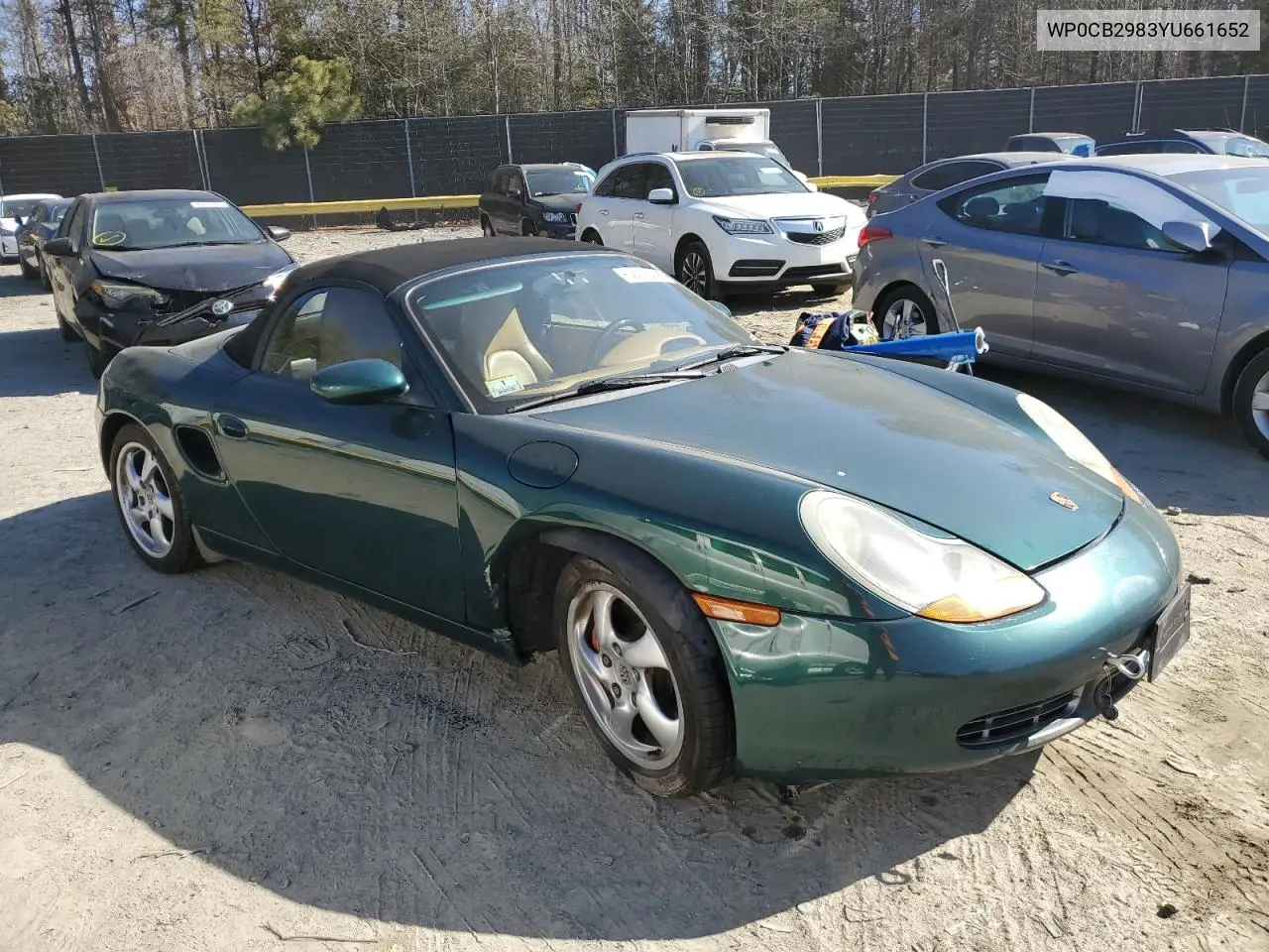 2000 Porsche Boxster S VIN: WP0CB2983YU661652 Lot: 46531305