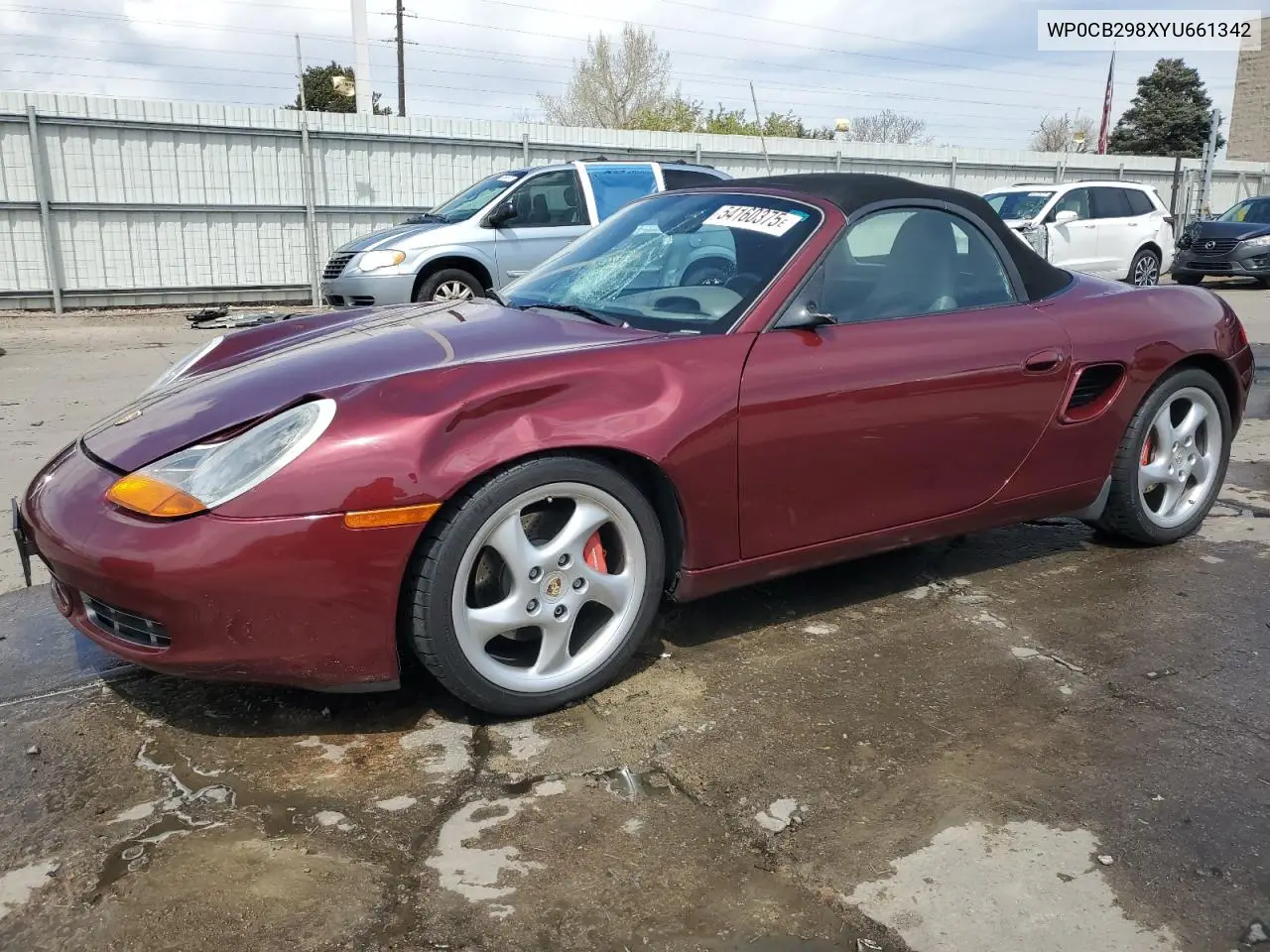 2000 Porsche Boxster S VIN: WP0CB298XYU661342 Lot: 54160375