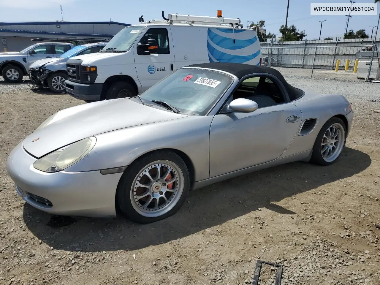 2000 Porsche Boxster S VIN: WP0CB2981YU661004 Lot: 58827065