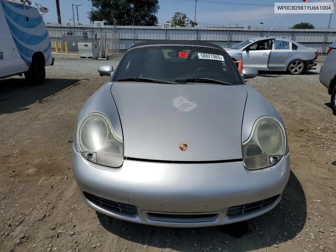 2000 Porsche Boxster S VIN: WP0CB2981YU661004 Lot: 58827065