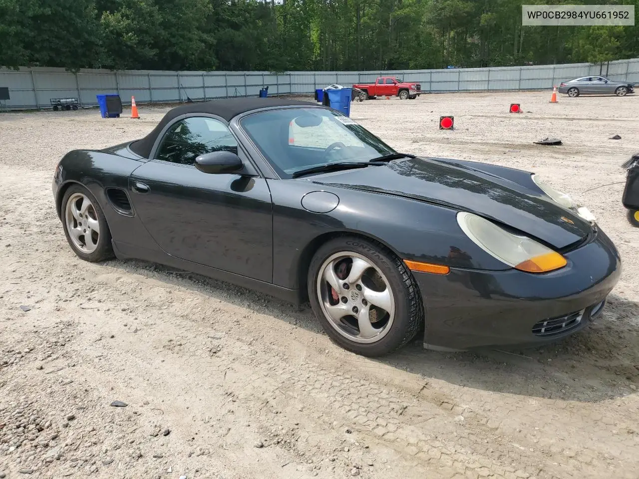 2000 Porsche Boxster S VIN: WP0CB2984YU661952 Lot: 58856375