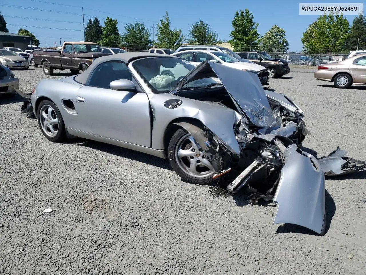 2000 Porsche Boxster VIN: WP0CA2988YU624891 Lot: 59046335