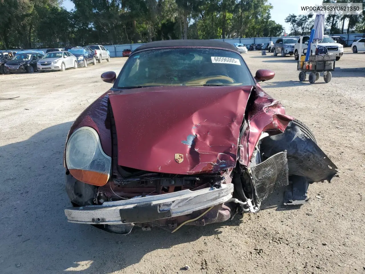 2000 Porsche Boxster VIN: WP0CA2983YU621350 Lot: 60596005