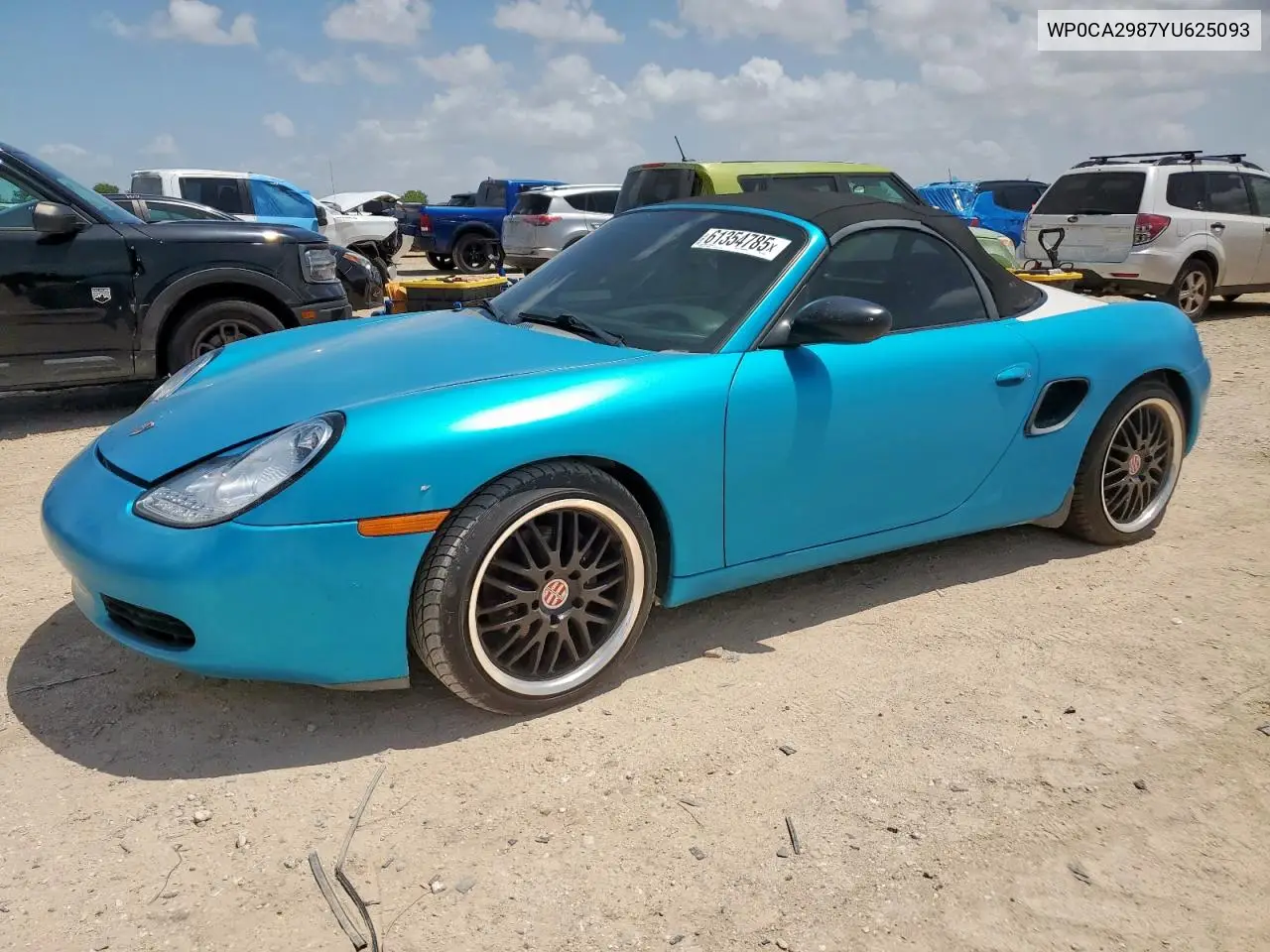 2000 Porsche Boxster VIN: WP0CA2987YU625093 Lot: 61354785