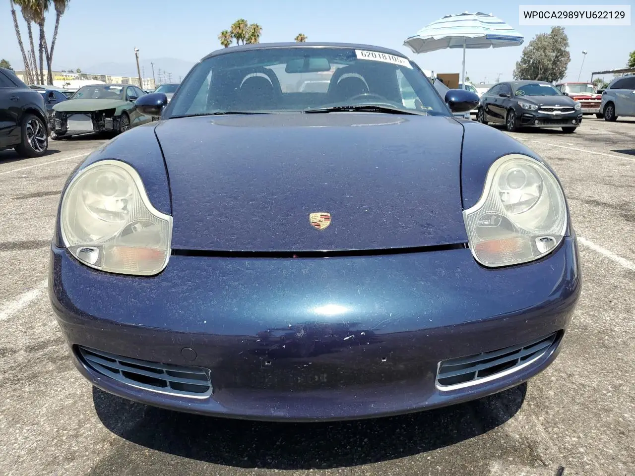 2000 Porsche Boxster VIN: WP0CA2989YU622129 Lot: 62018105